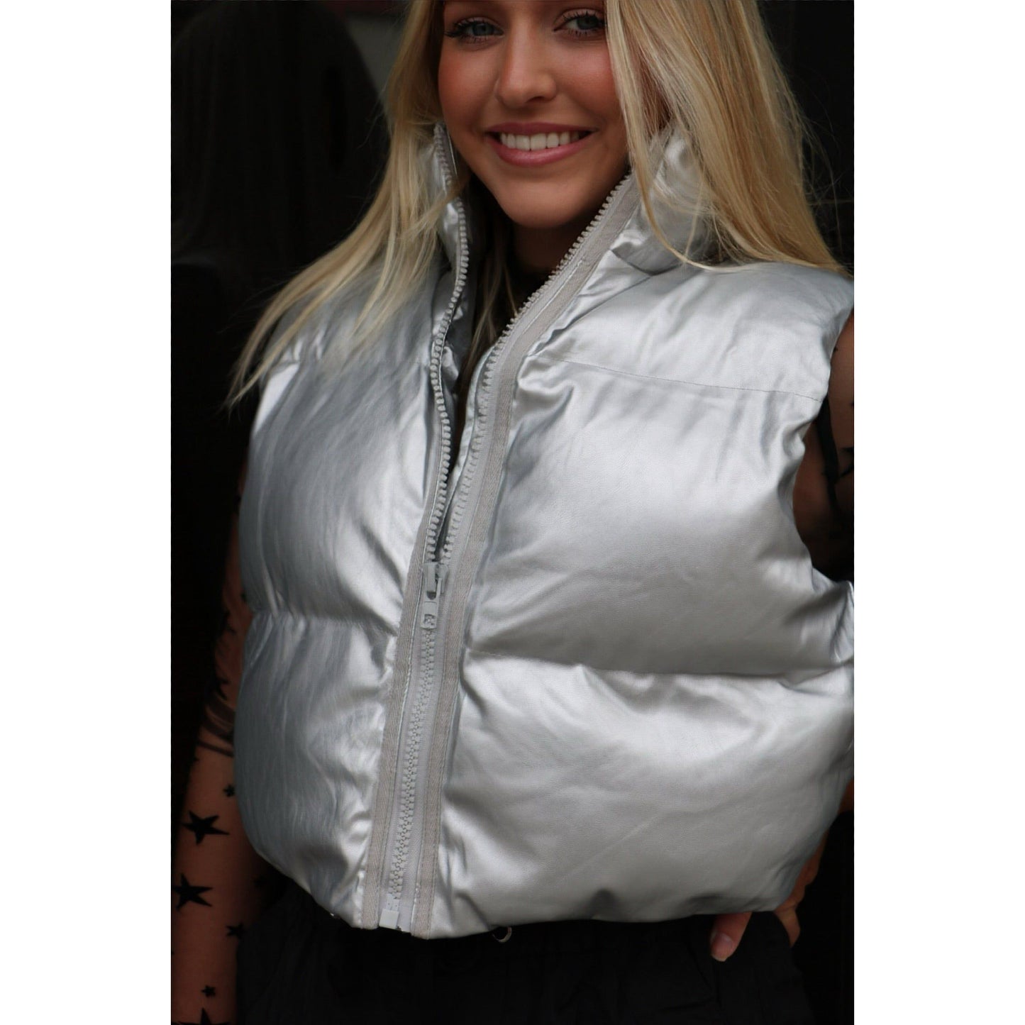 The Space Wrangler Metallic Puffer Vest