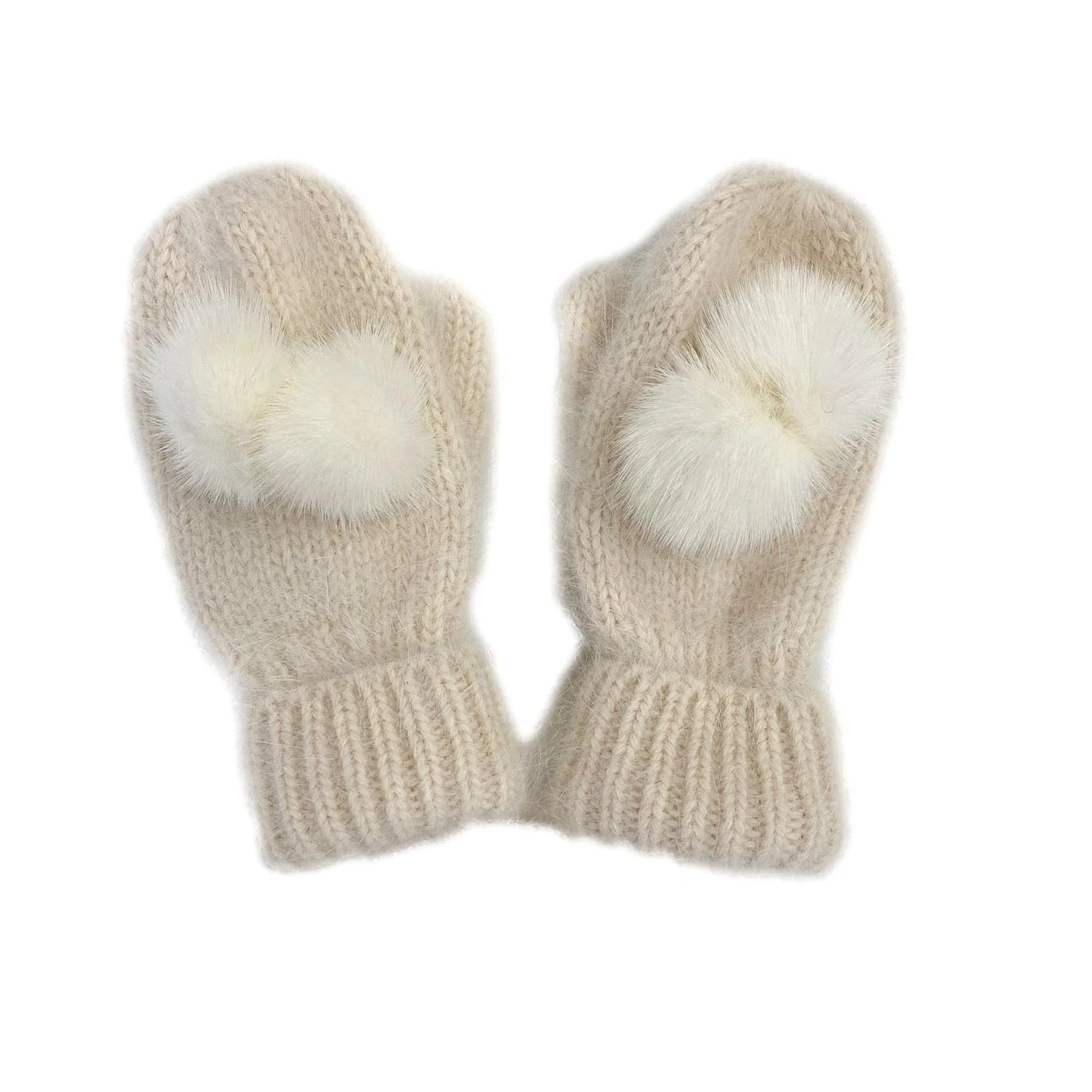 Cashmere Cream Mittens