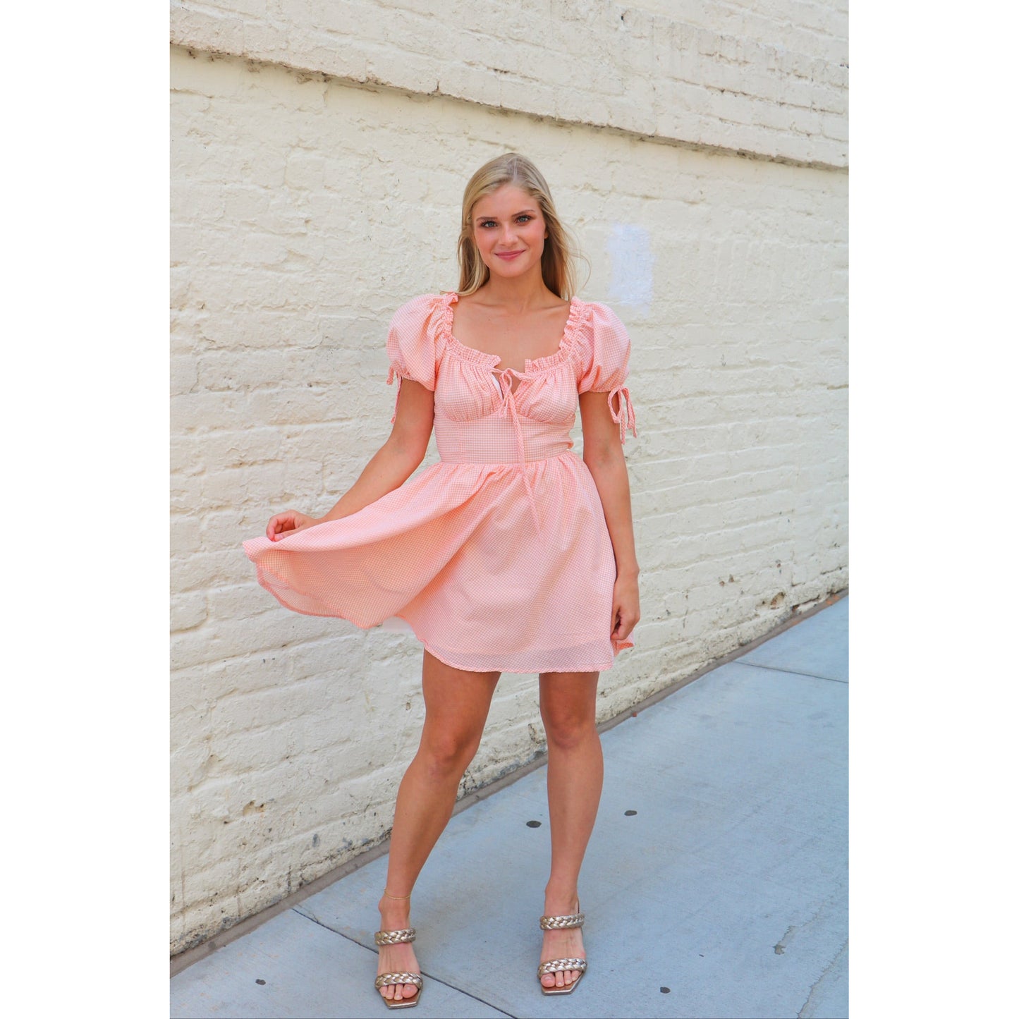 Graceful in Gingham Mini Dress