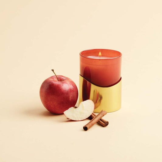 Simmered Cider Poured Candle with Sleeve, Harvest Red