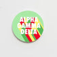 Bold Greek Shooting Color Button 2.25"