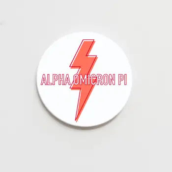 Greek Lightning Button 2.25"
