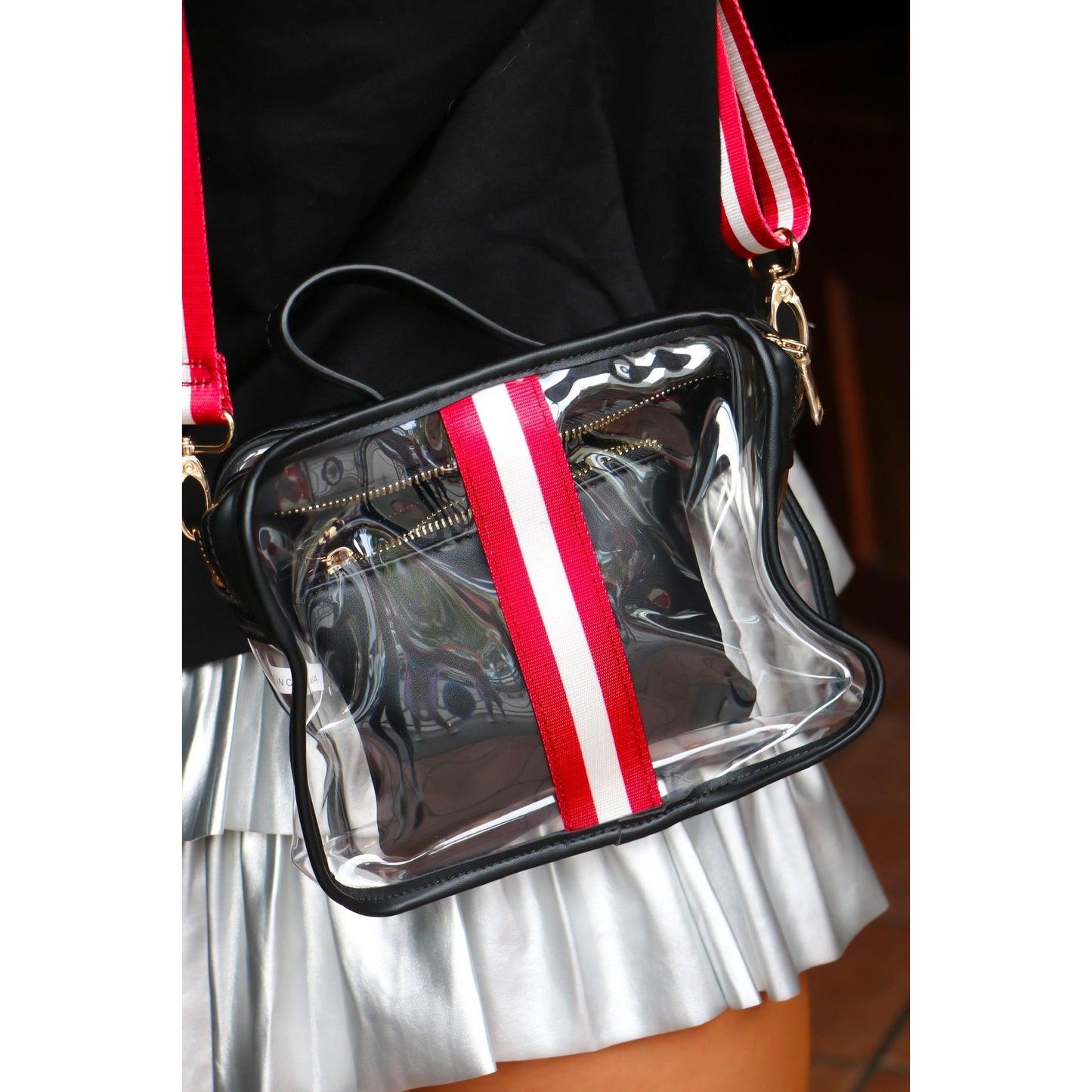 The Dawgs Striped Clear Bag w/ Pouch
