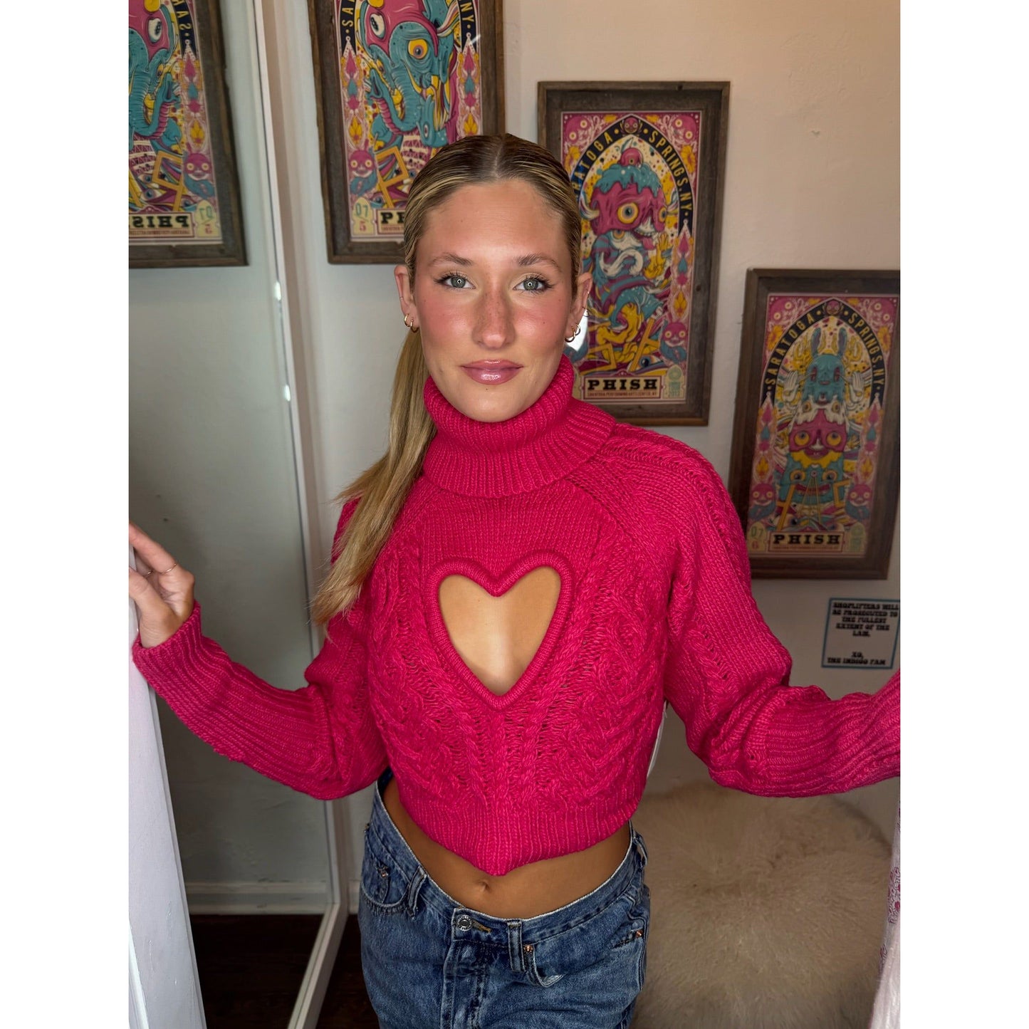 Vera Cropped Cutout Sweater