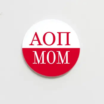 Mom Greek Parent Button 2.25"