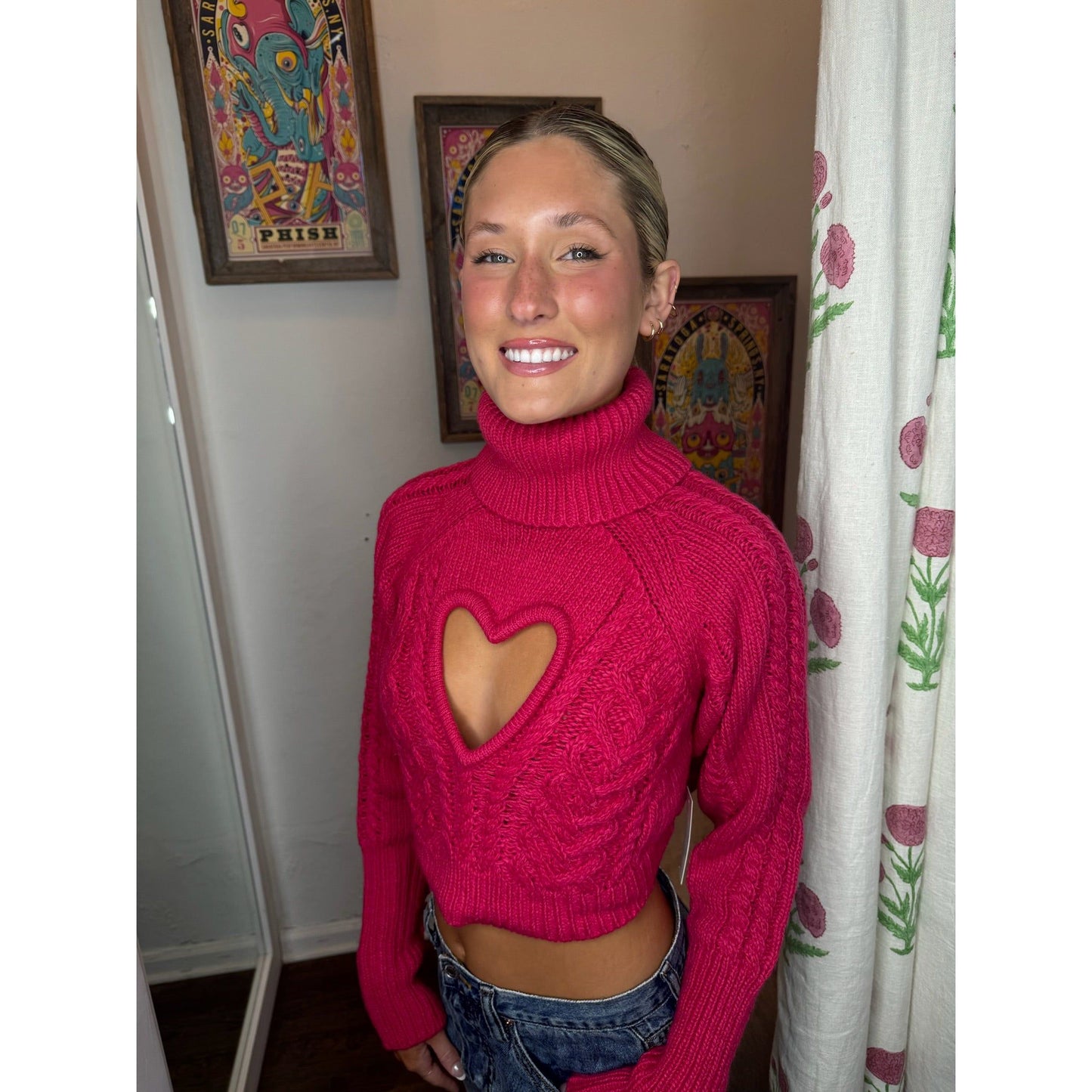Vera Cropped Cutout Sweater