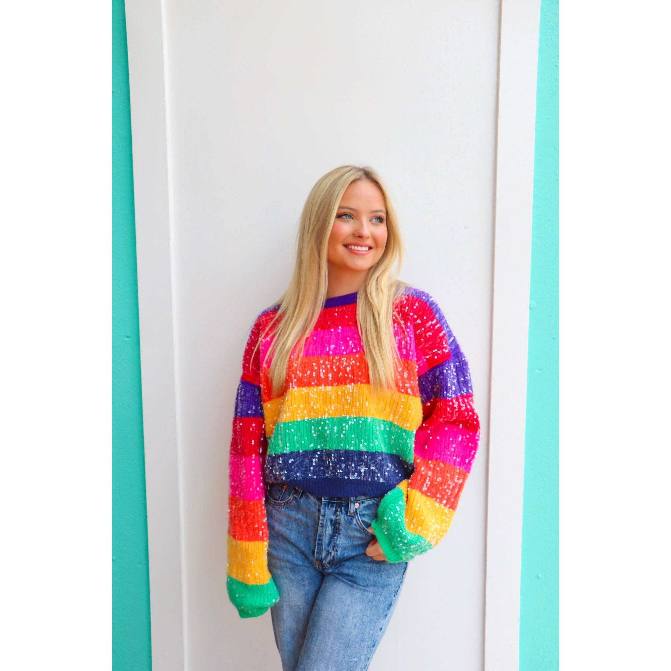 Rainbow hot sale glitter jumper