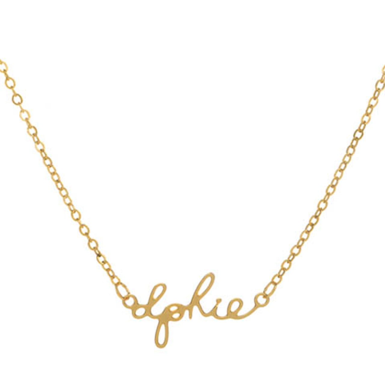 Script Greek Necklace