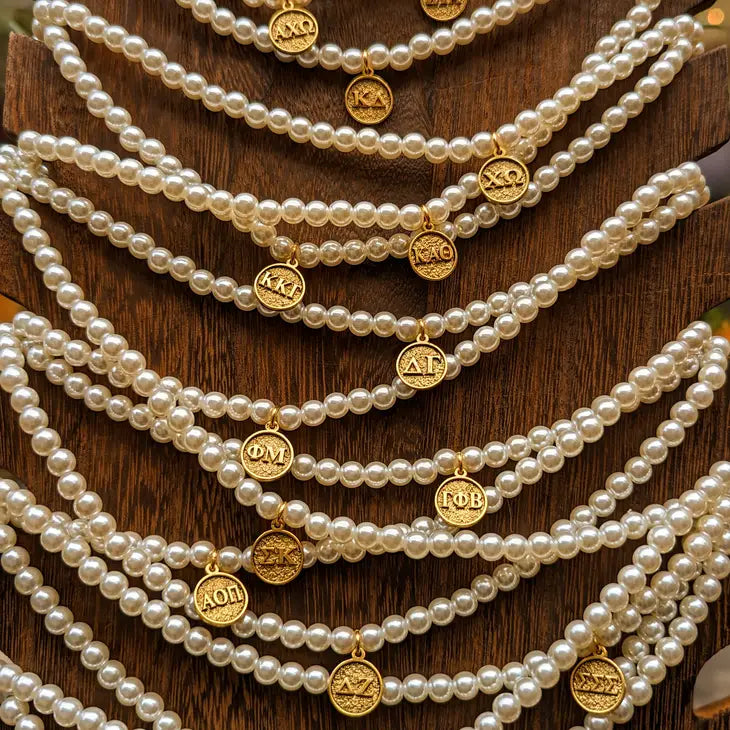 Purity Pearl Greek Necklace