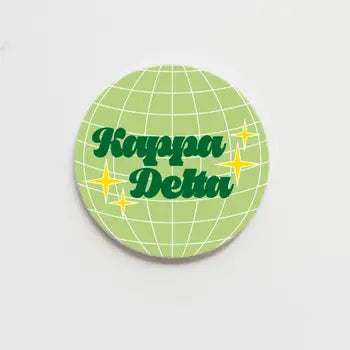 Greek Disco Ball Button 3"