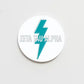 Greek Lightning Button 2.25"