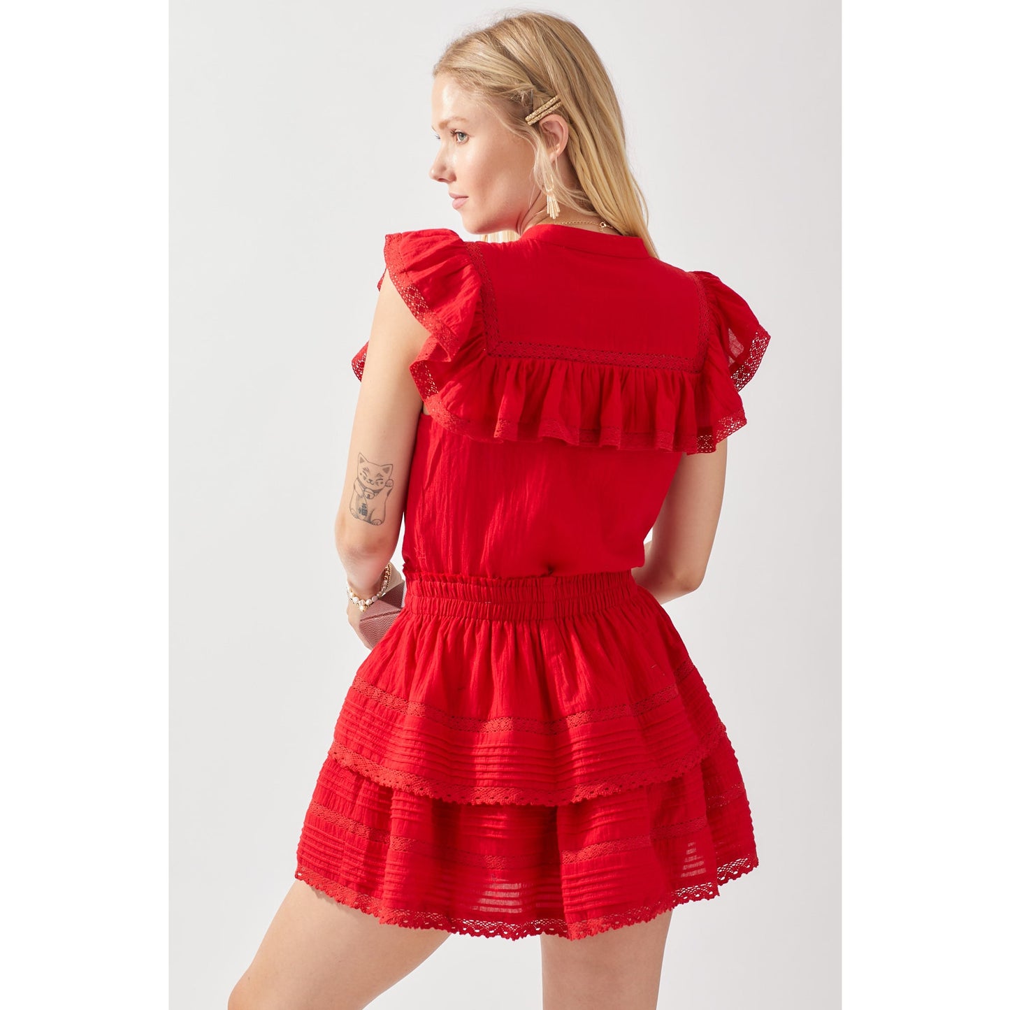 The Love Lace Ruffle Skirt Set
