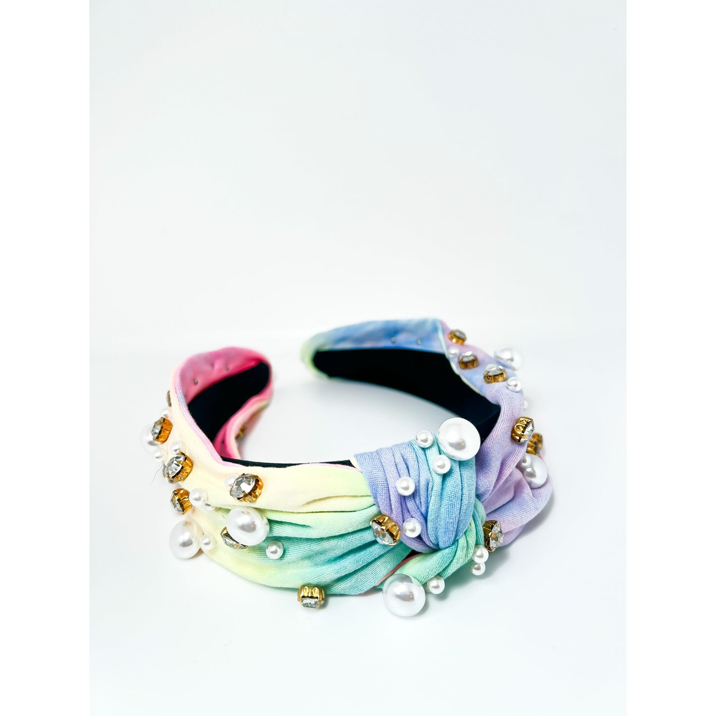 Pastel Rainbow Pearl/Rhinestone Headband