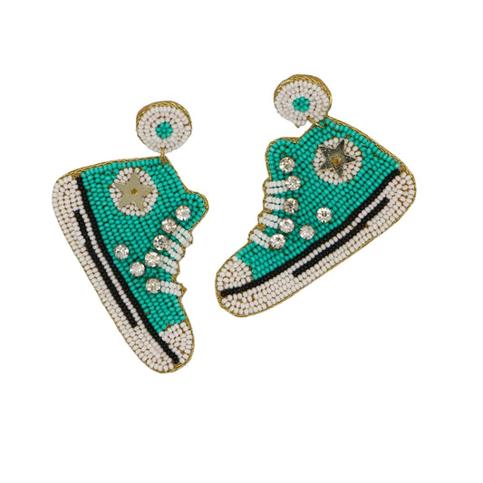 Beaded Converse Earrings