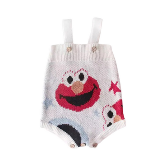 Elmo Knit Bubble + Cardigan Set