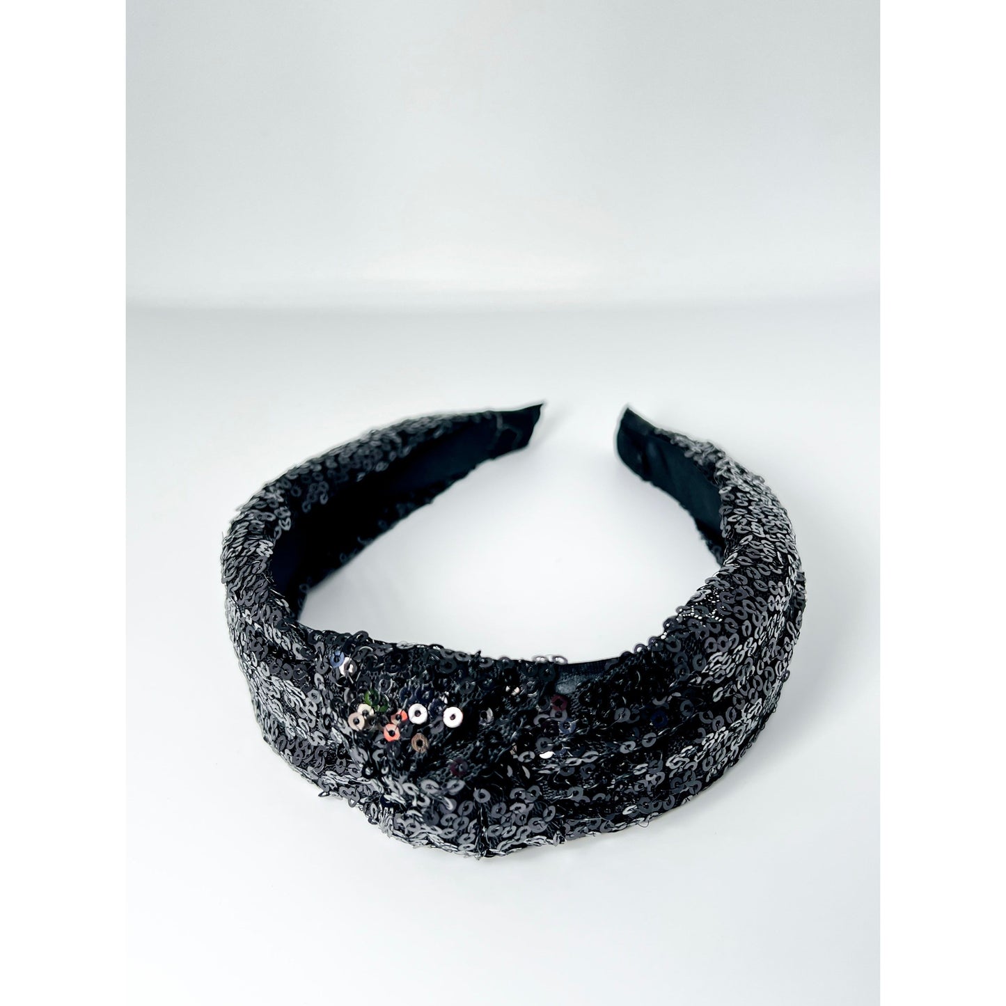 Black Sequin Knot Headband