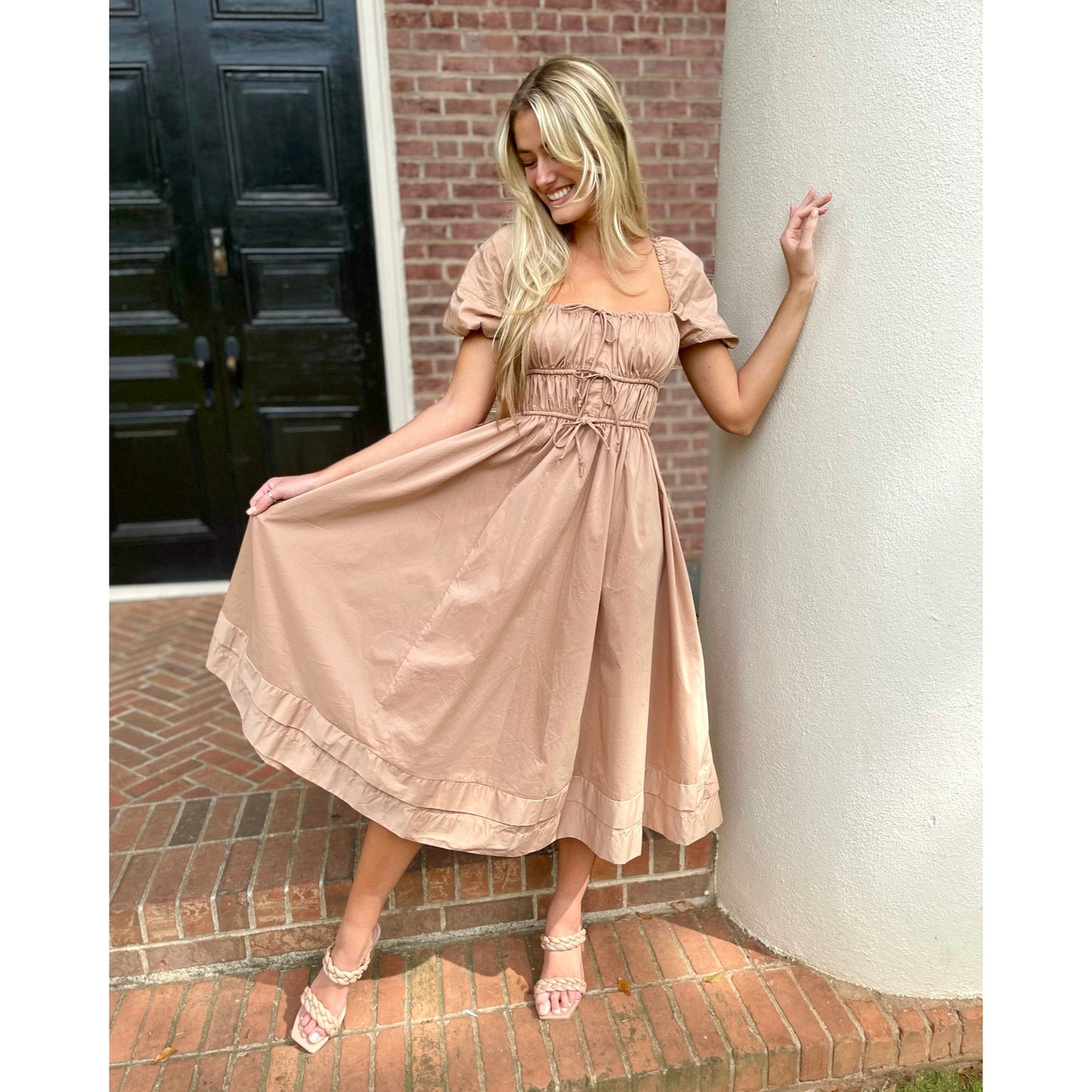 The Phoebe Puff Sleeve Midi Dress