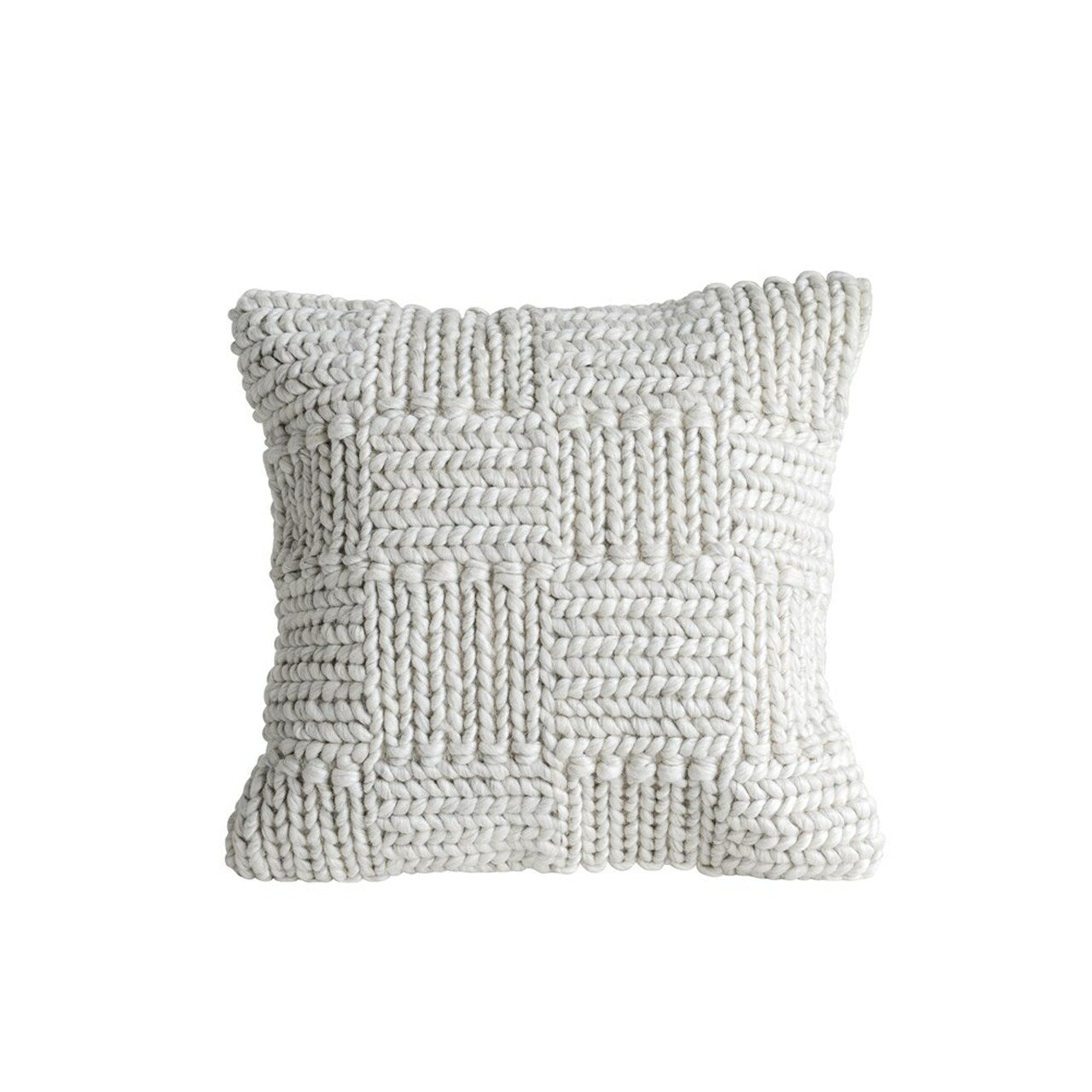 Wool Cable Knit Pillow (20")