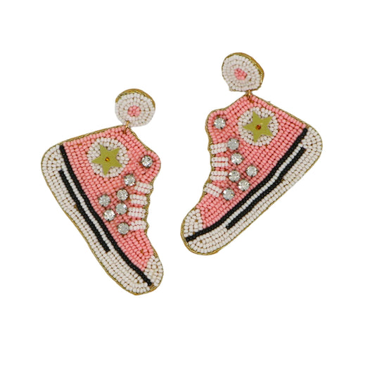 Beaded Converse Earrings