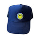 Mini Rhinestone Sequin Smiley Face Patch Hat