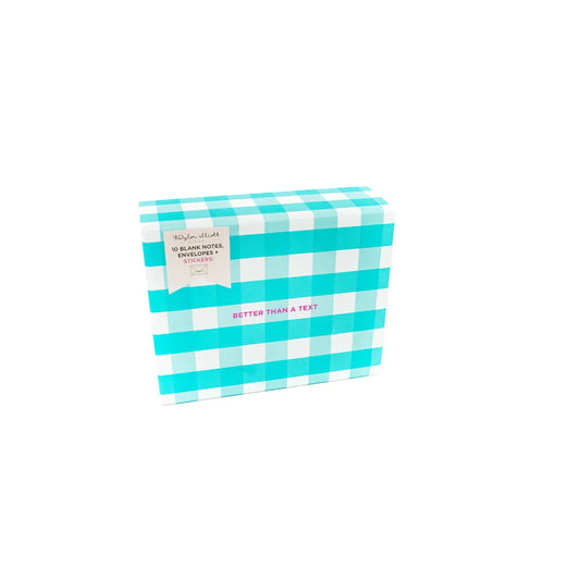 Gingham Note Card Set