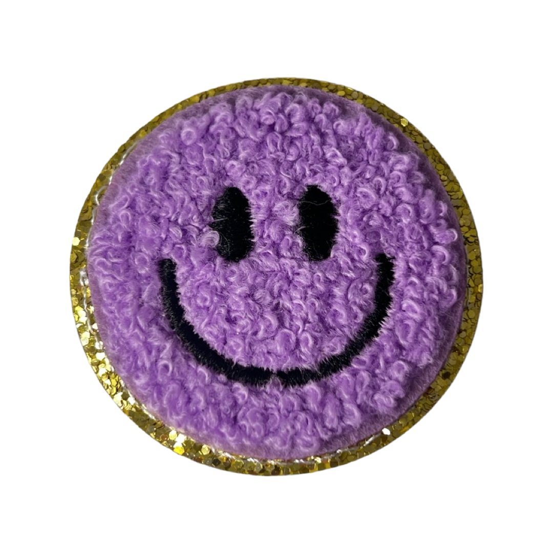 Medium Gold Smiley Face Patch