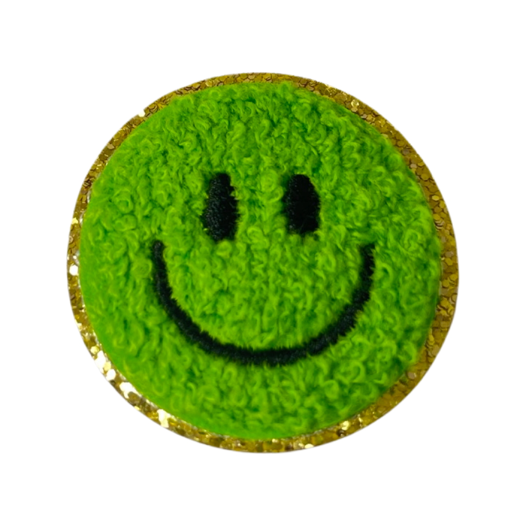 Medium Gold Smiley Face Patch