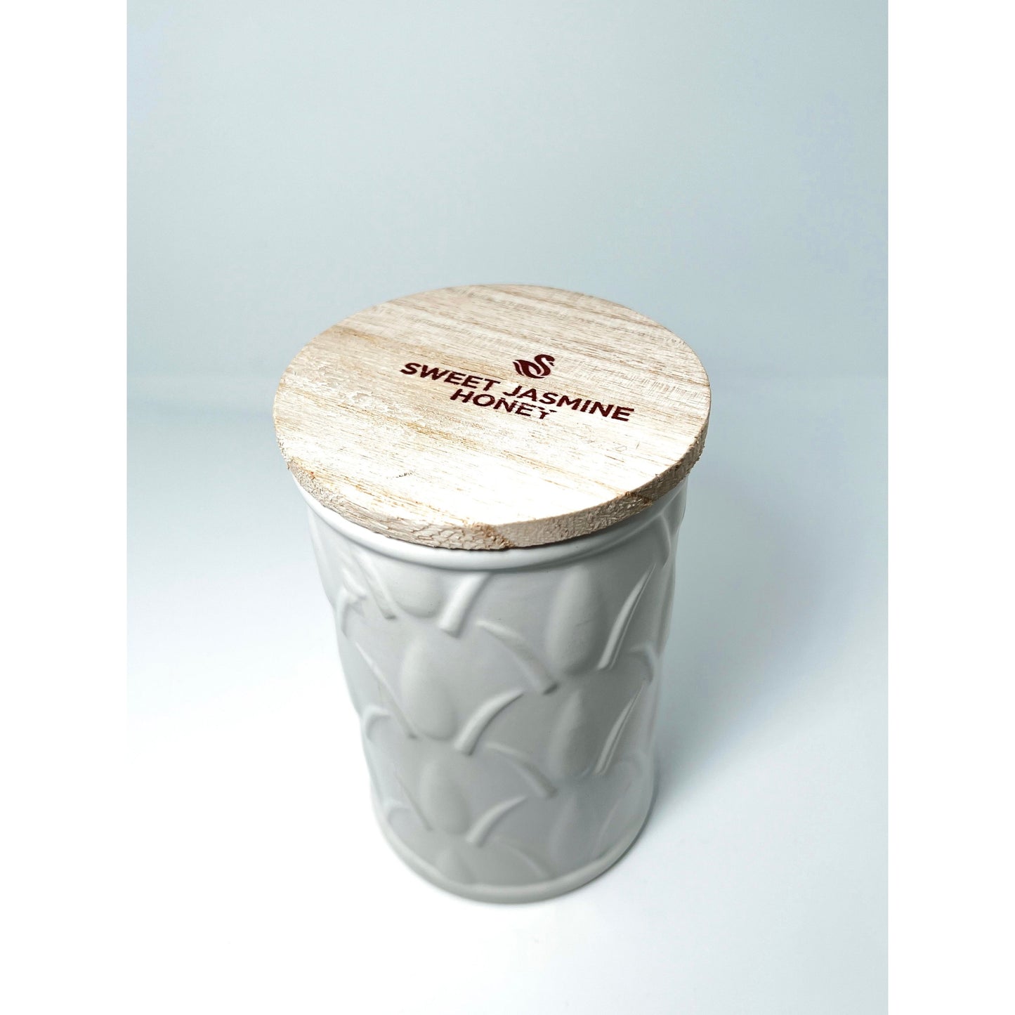 12 OZ White Collection Round Canister