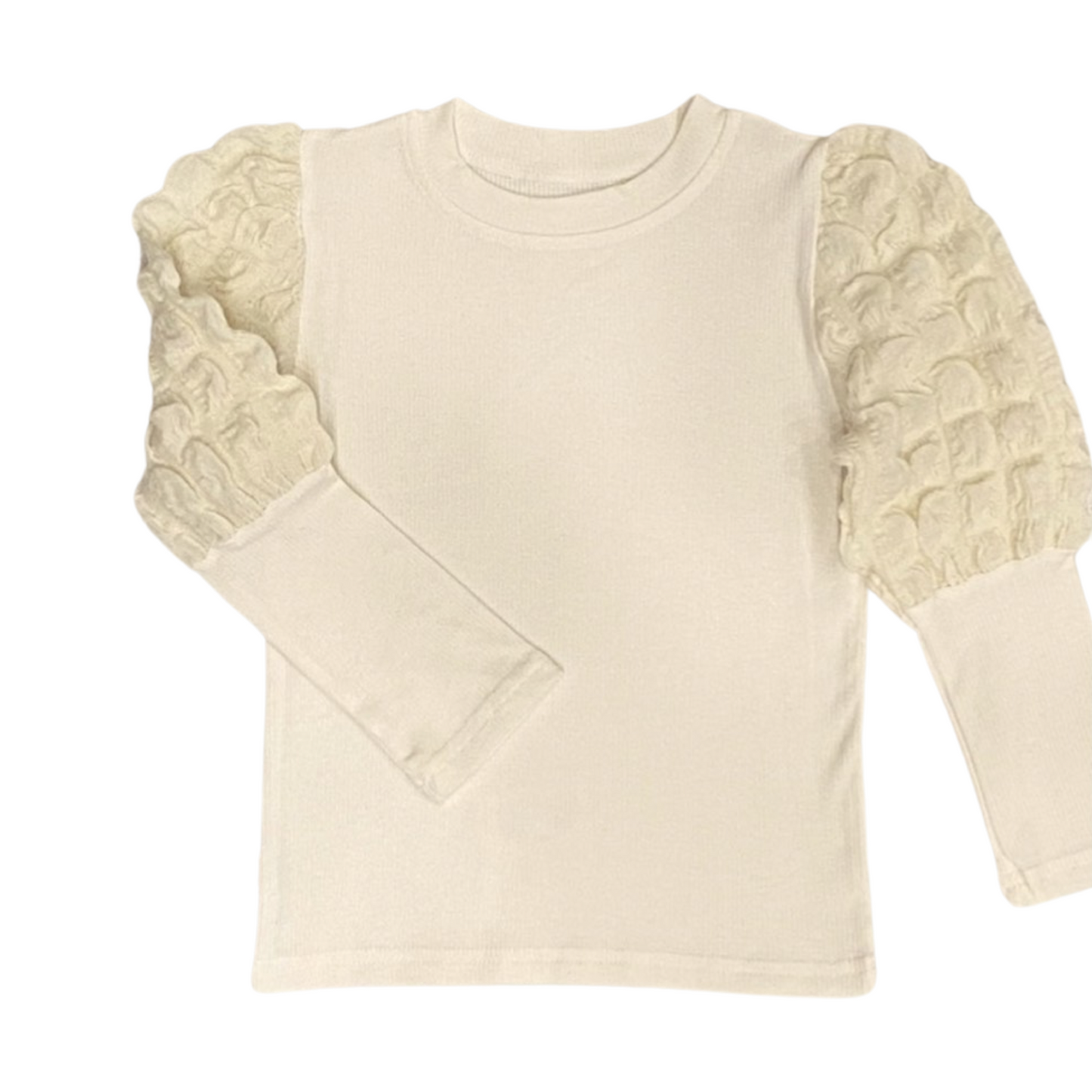 The Prissy Ribbed Puff Top