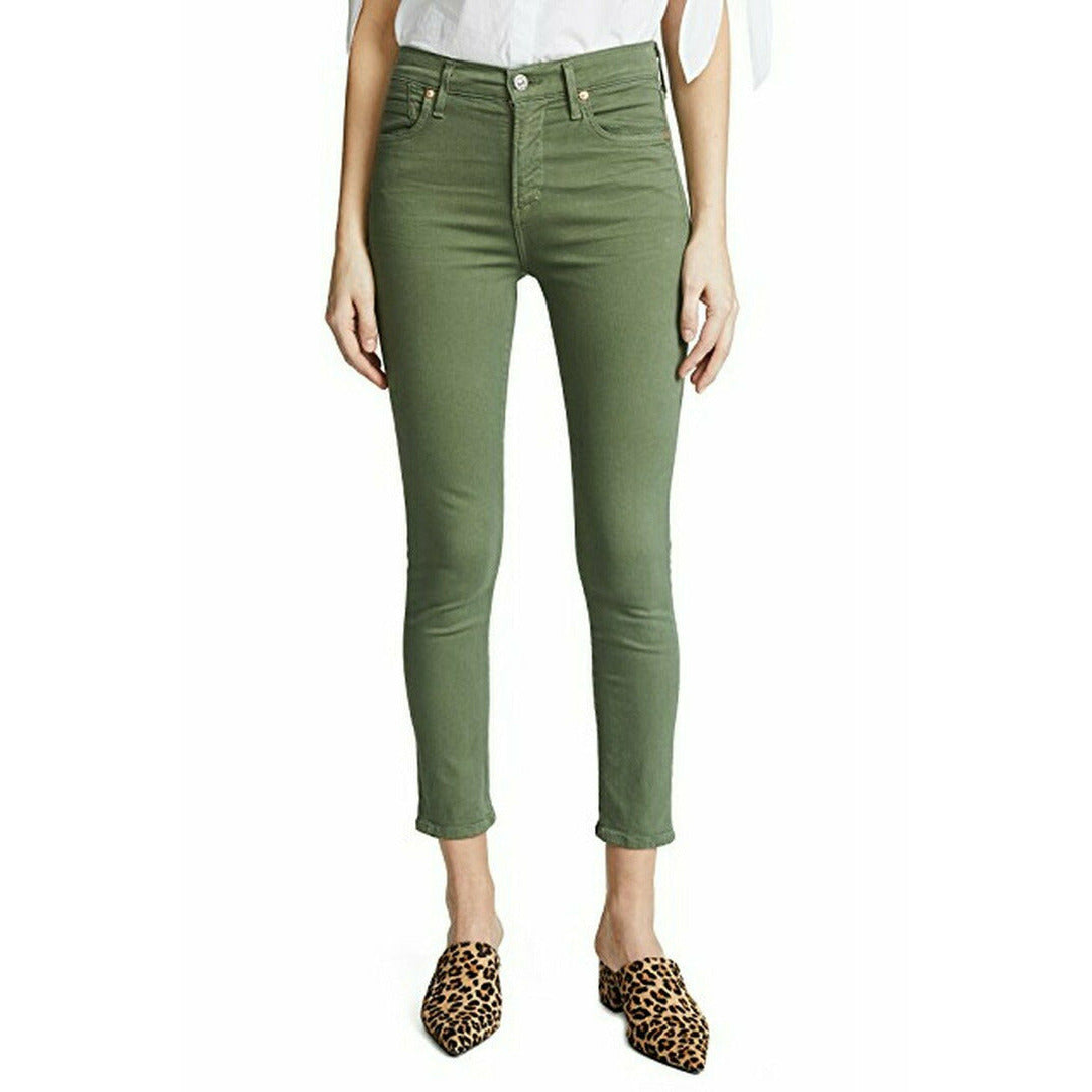 Rocket High Rise Skinny in Canopy Green